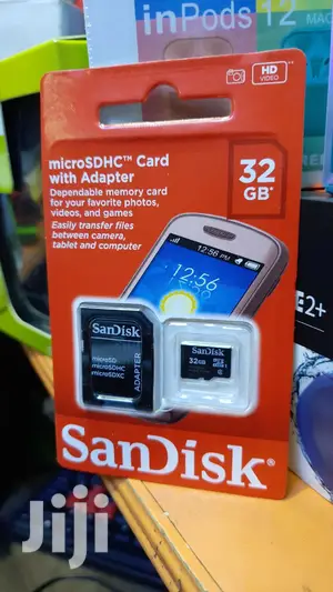 32 GB Sandisk Microsdhc Card With Adapter.