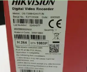 Hikvision 8 Channel Dvr 720p
