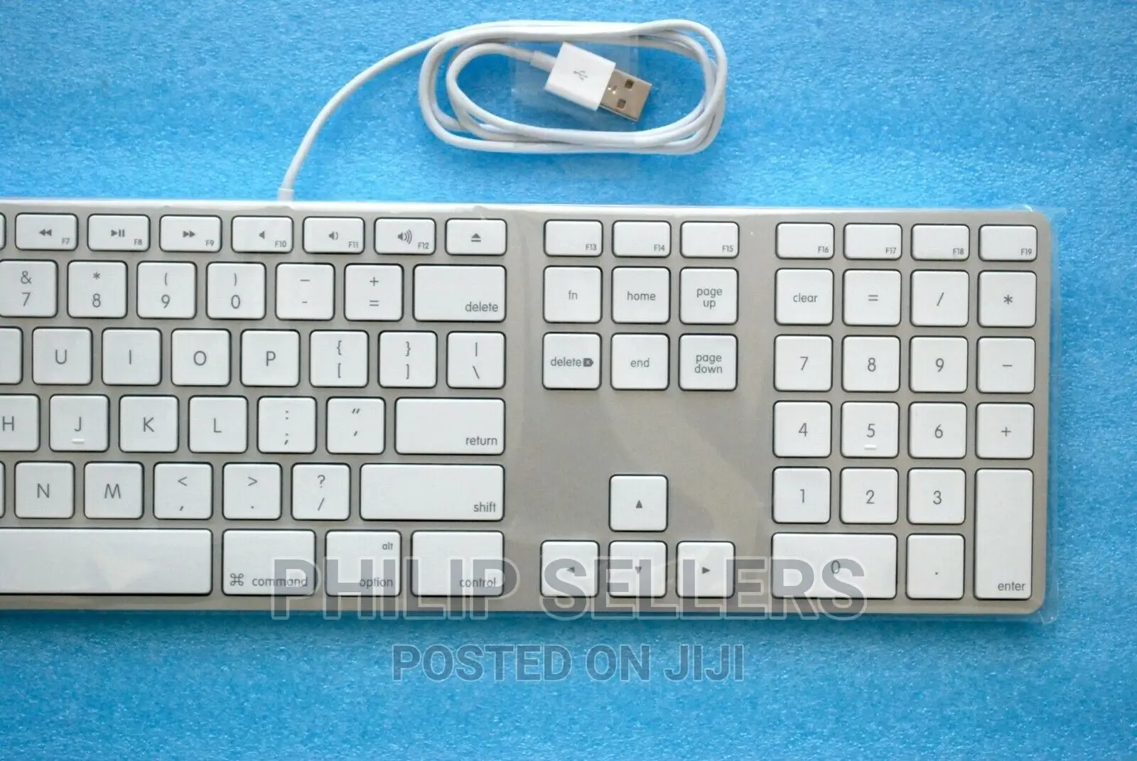 New US English Apple A1243 Aluminum Wired USB Keyboard With