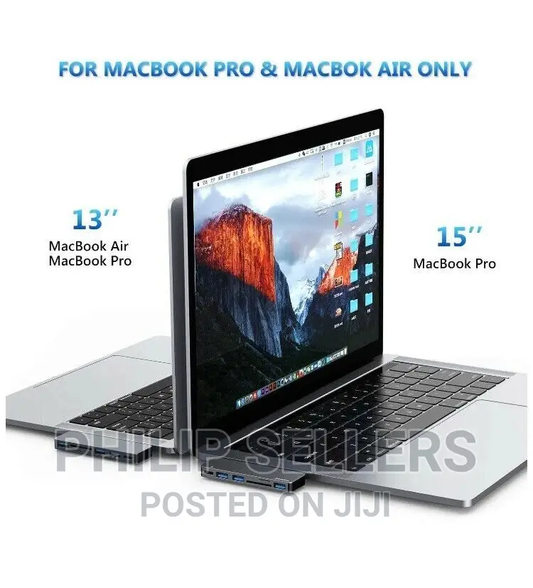 Aluminum Type C Hub Adapter, Macbook Pro Accessories