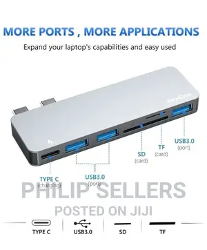 Aluminum Type C Hub Adapter, Macbook Pro Accessories