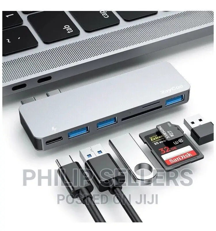 Aluminum Type C Hub Adapter, Macbook Pro Accessories