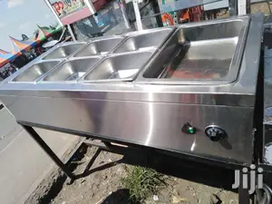 Food Warmer Bain Marie Stainless Steel 4-Full Partitions