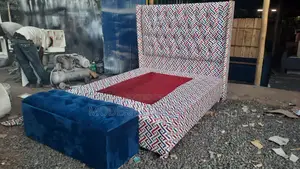 Modern Bed and Ottoman