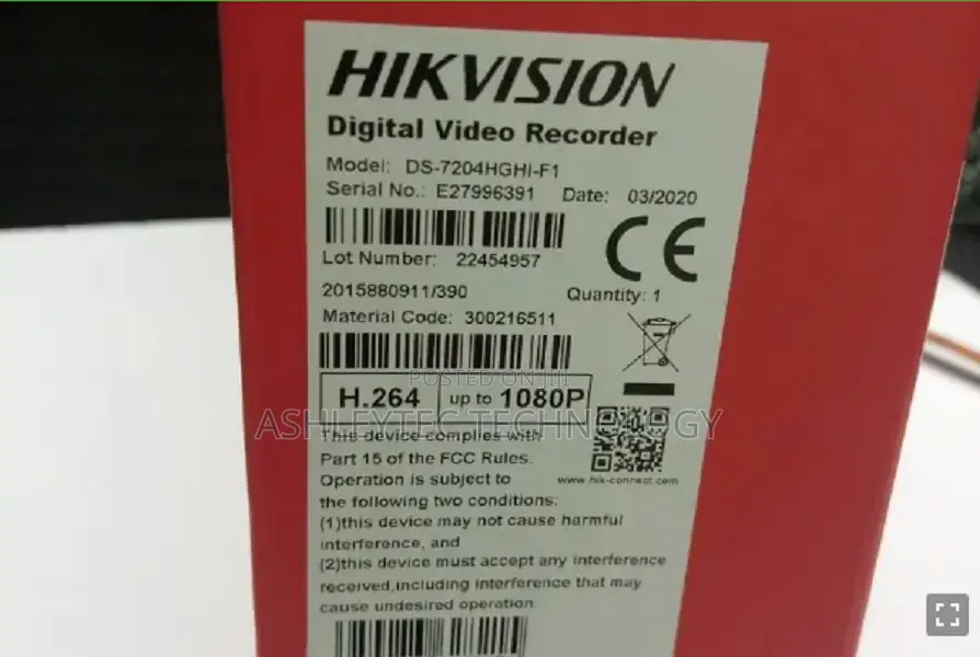 Four Channel Hik Vision Dvr Channel 1080p