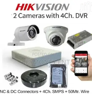 Hikvision Two 2 Complete CCTV Cameras System Package Sale