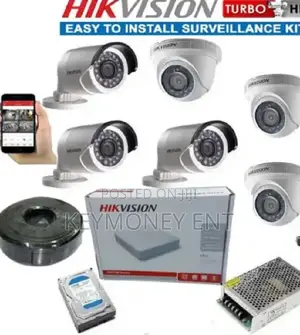 6 Hikvision Turbo HD CCTV Complete Installation System Kit