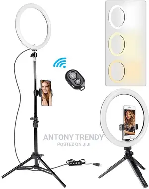 10-Inch Selfie Ring Light With Tripod Stand Cell Phone Hol