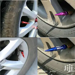 4pcs Long Spiked Tire Valve Stem Caps