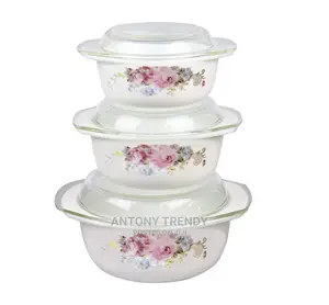 Glass Casserole Dish 3pc With Lids