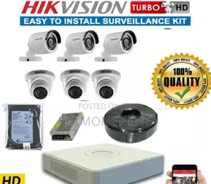 Six 6 720P CCTV Cameras Complete System Kit-2tb Hard Disk