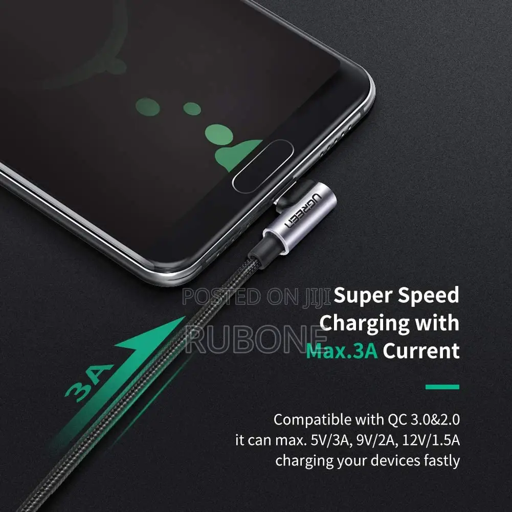 UGREEN USB C Cable Right Angle 90 Degree USB a to Type C