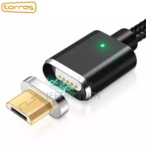 Magnetic Mobile LED Charger for Andriod - Black