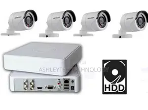 Hikvision 720P 4 Channel 4 Cameras Sale And Installations