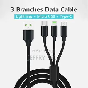 3 in 1 Charging Cable Lightning Type-C Micro USB Quick Char