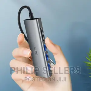 WIWU Alpha USB-C 5 in 1 Hub A532ST [USB3.0x3 + Sdx1 + Tfx1]
