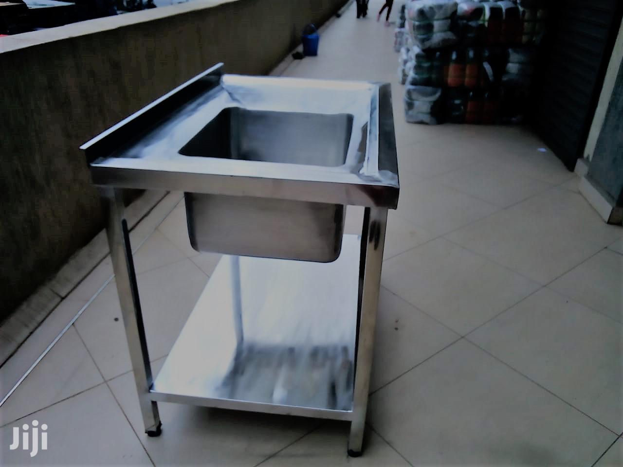 Stainless Steel Kitchen Sinks-Single With Under Shelf