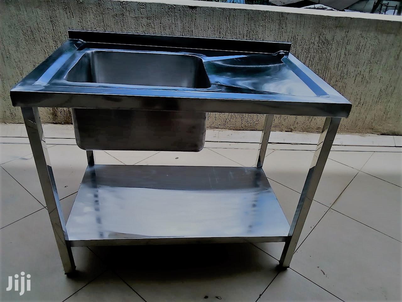 Stainless Steel Kitchen Sinks-Single With Under Shelf