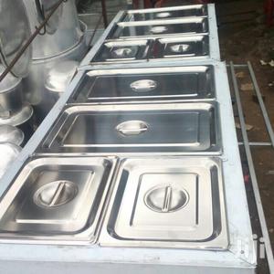 Food Warmer Bain Marie With Shelving Sliding Door 6-Parts