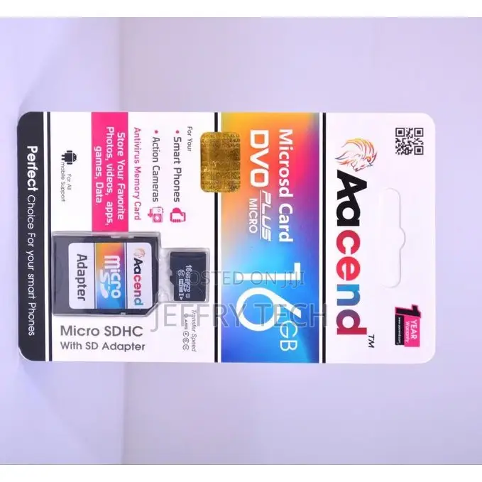 Aacend 16GB Microsdhc Memory Card With Adapter