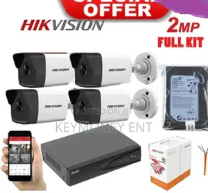 Four 4 Hikvision 2MP IP Network CCTV Cameras Complete System