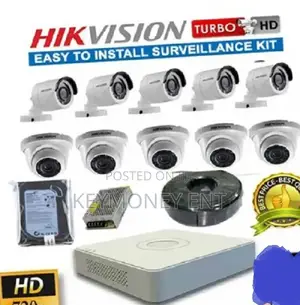 Hikvision 720P 1MP Ten 10 Complete CCTV Cameras System