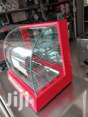 Chip's Display Warmer With Curved Glass & Racks