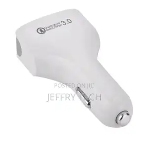 Fast and Quick Certified 3.0 Car Charger 7A 4 Ports - White