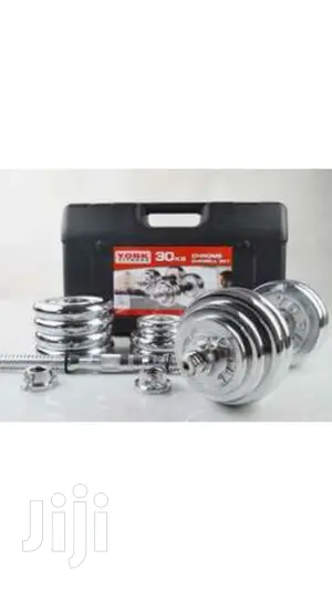 30kg Chrome Dumbbell Yorkfitness Set Heavyduty