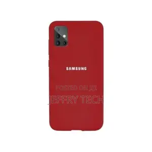Samsung Silicone Cover for Samsung Galaxy A71- Red