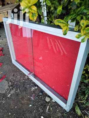 Glass Sliding Noticeboard Pinboard Lock Key Aluminum Frame