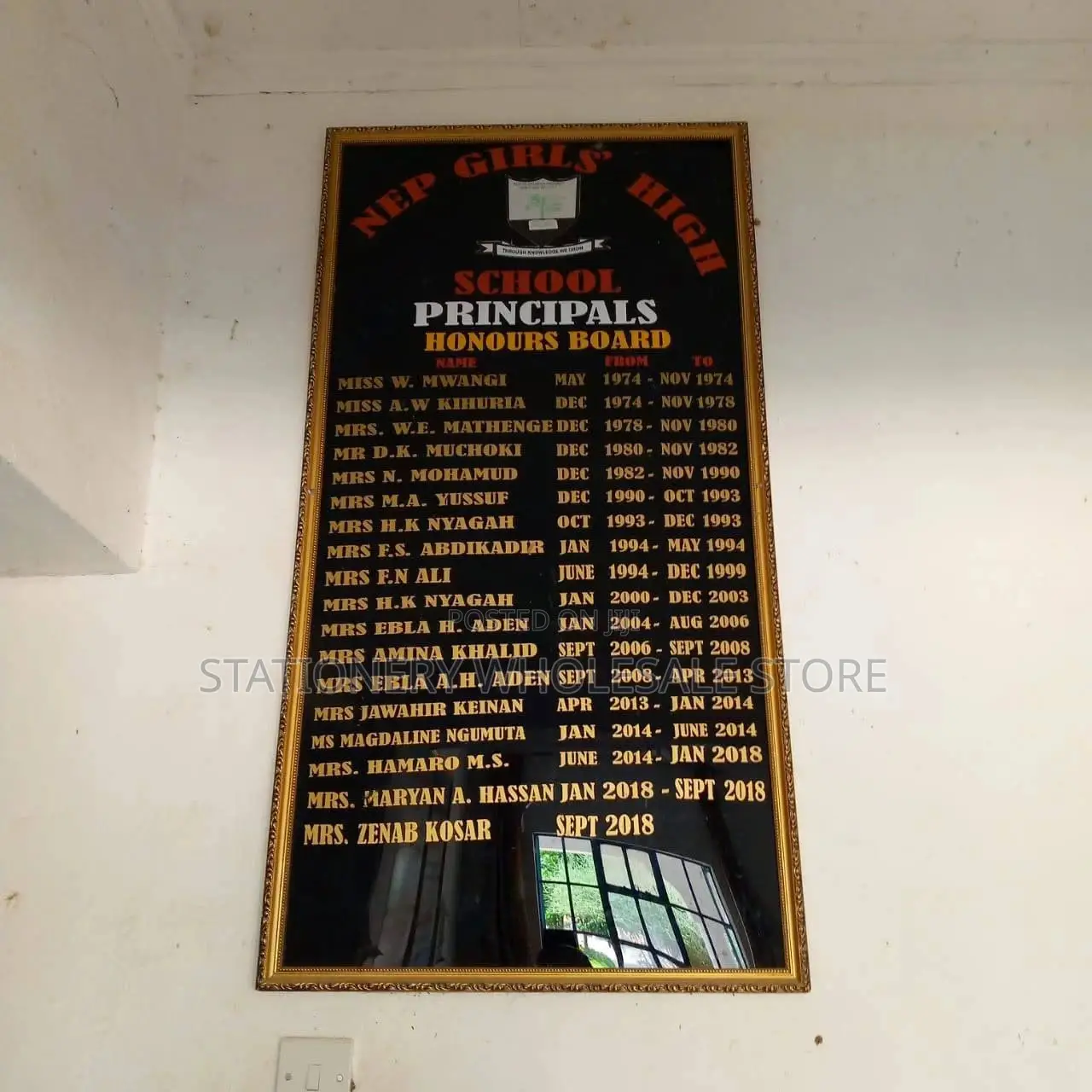 Honours Board