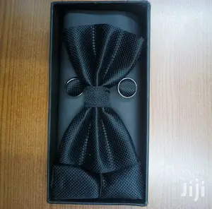 Black Bow Tie Set