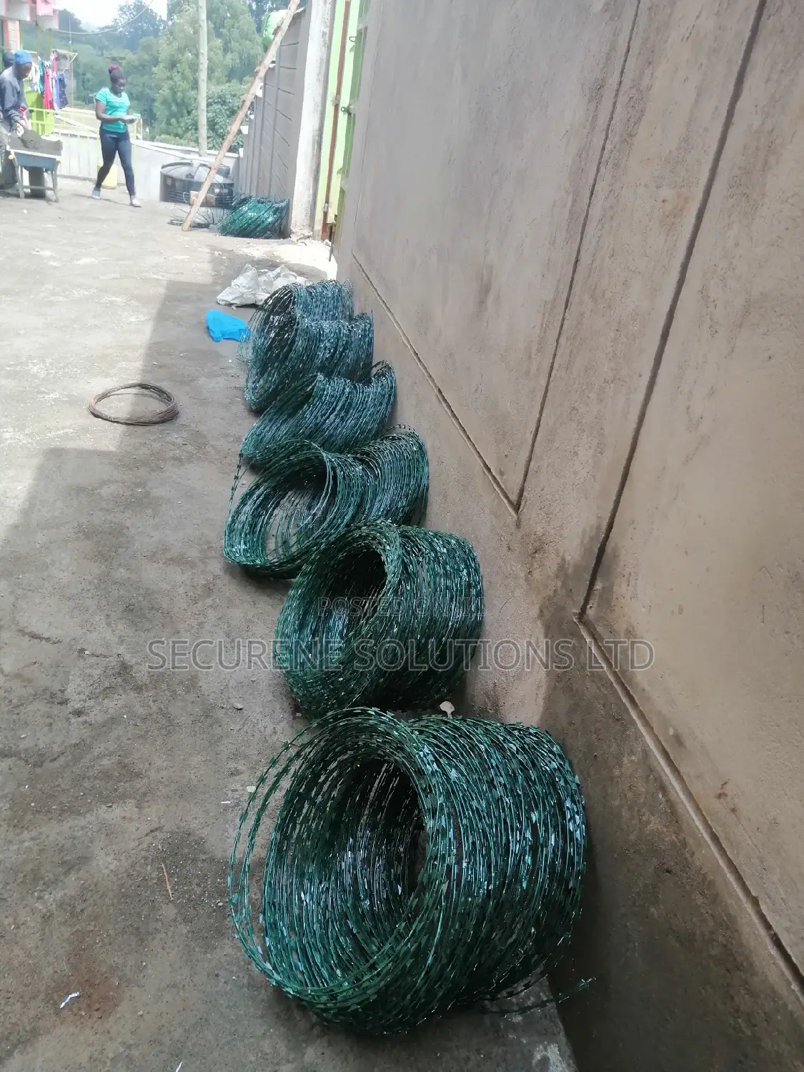 450 Mm Doulble Galvanised Green Razor Wire