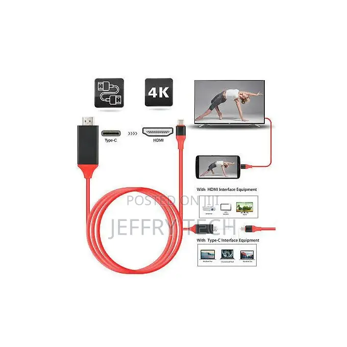 4K Type-C to HDMI Cable Adapter for Android 2.0 M