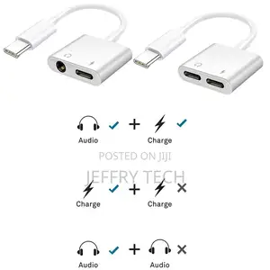 Type C Adapter 2 in 1 Splitter for Huawei Mate40 Mate30 Mate