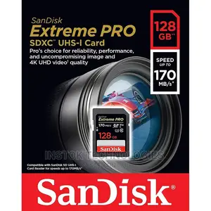 Sandisk Extreme PRO 128gb Sdxc Uhs-1 Card – 170mb/S U3 A2 V3