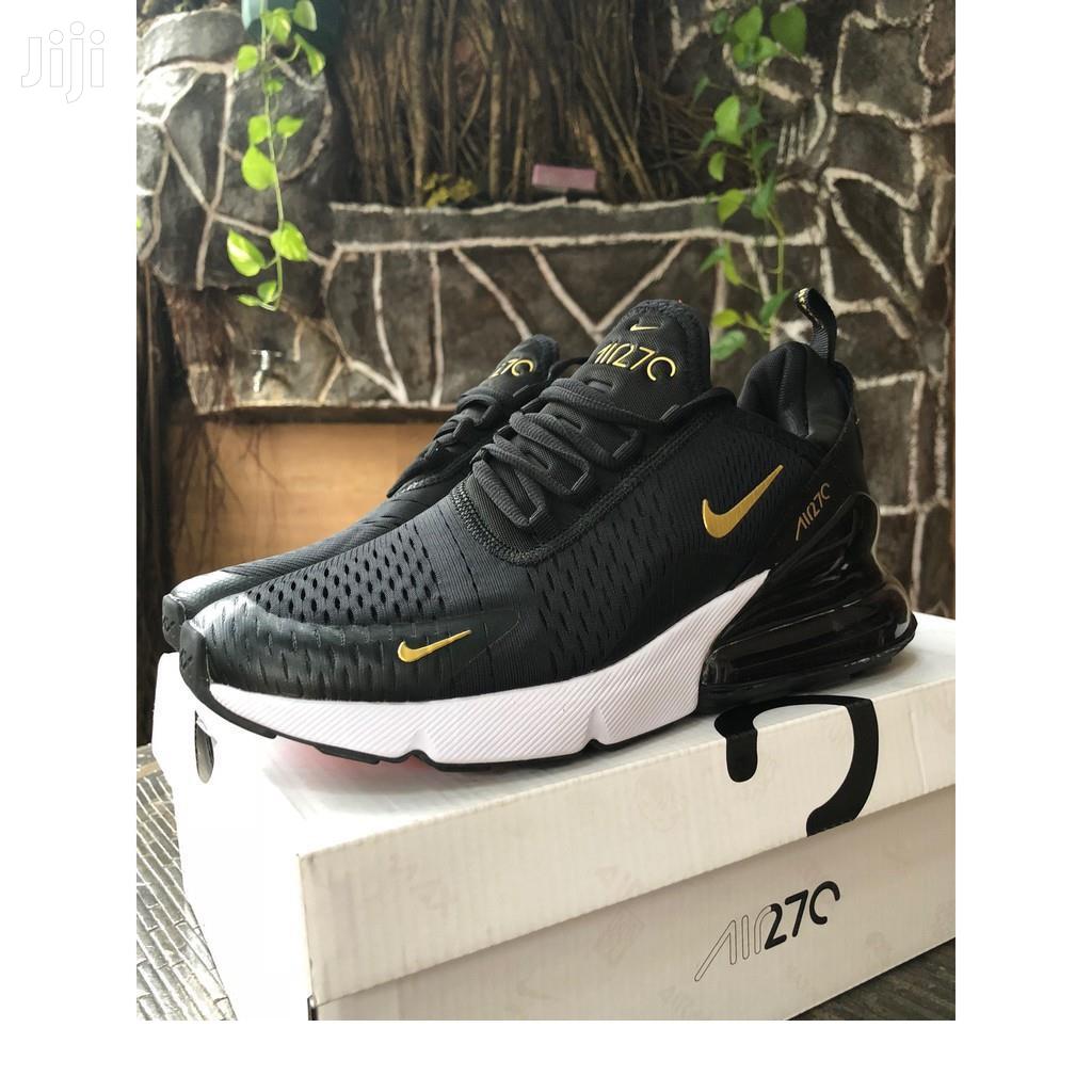 nike air max 270 black gold white
