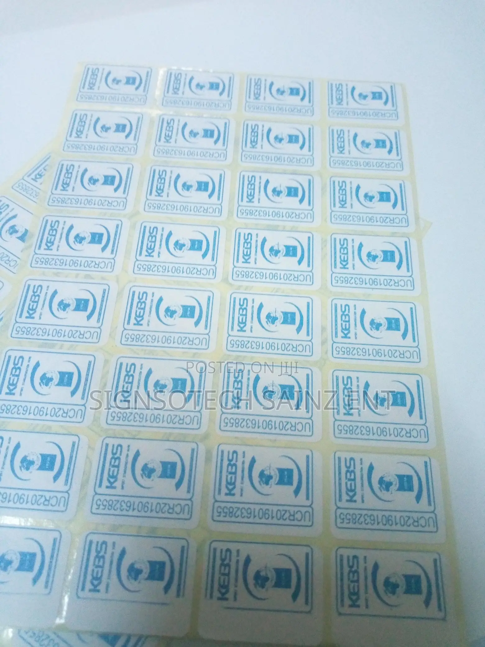 KEBS Labels Production