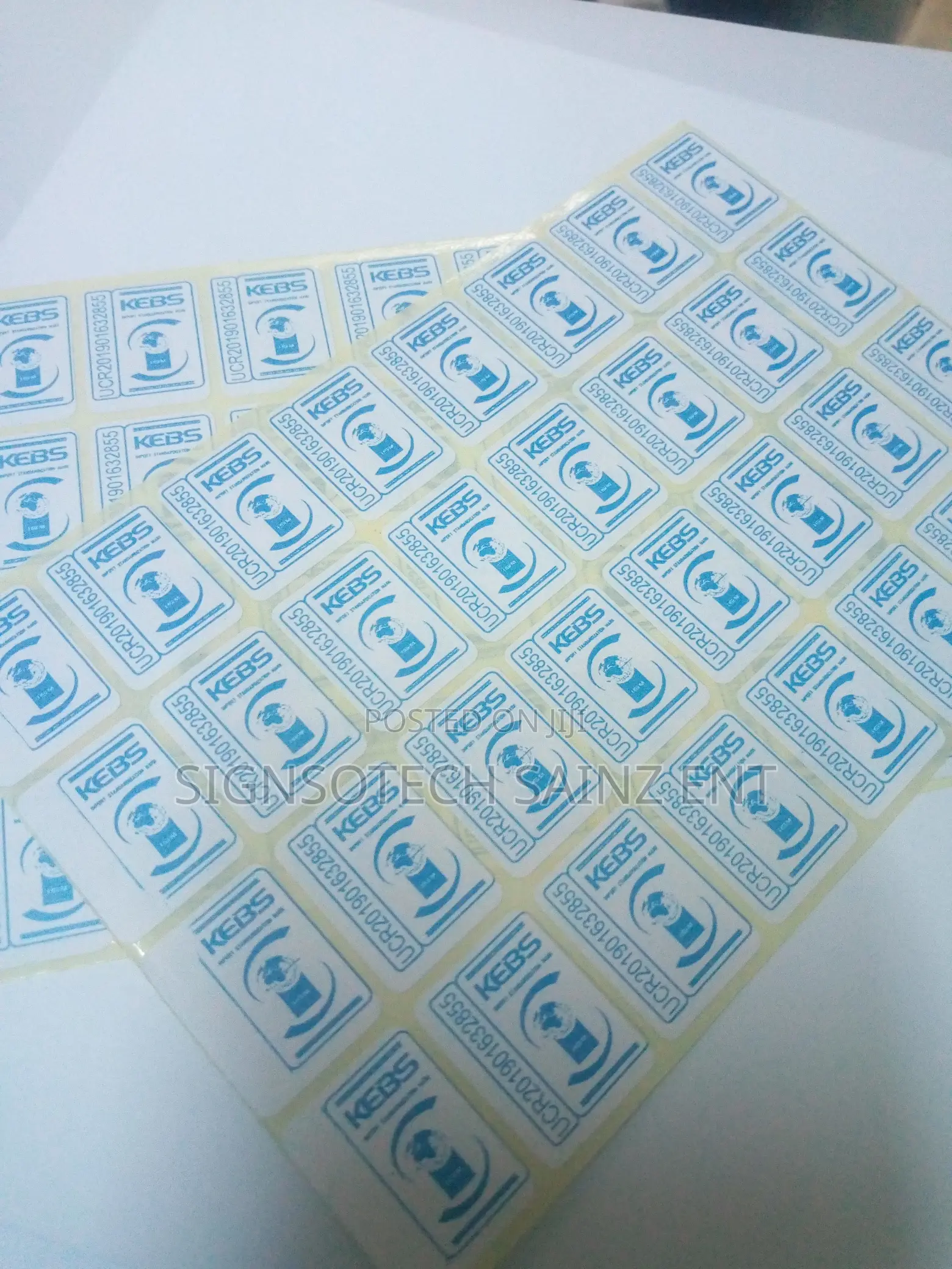 KEBS Labels Production