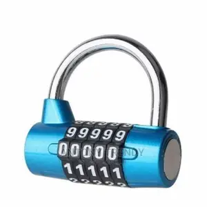 Zinc Alloy 5-digit Combination Padlock