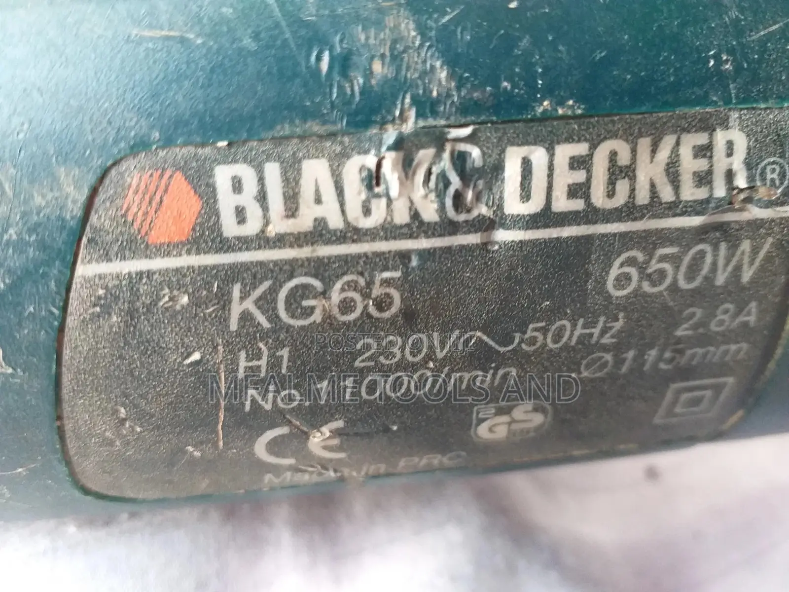 Grinder -B Decker Small Light Duty Grinder 800w, 240v- Ex-Uk