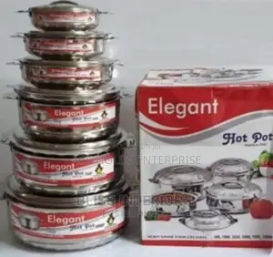 6 Pieces Stainless Steel Elegant Hot Pots