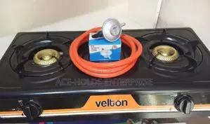 Complete Velton 2 Double Burner Cooker +2m Pipe+Regulator.