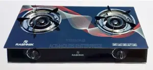 Glass Top Rashnik Double Burner Cooker