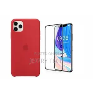 Silicone Case for iPhone 11 Pro Max With Glass Screen Protec