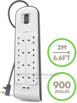 Belkin 8 Way 2 M Surge Protection Extension Cable With 2 X 2