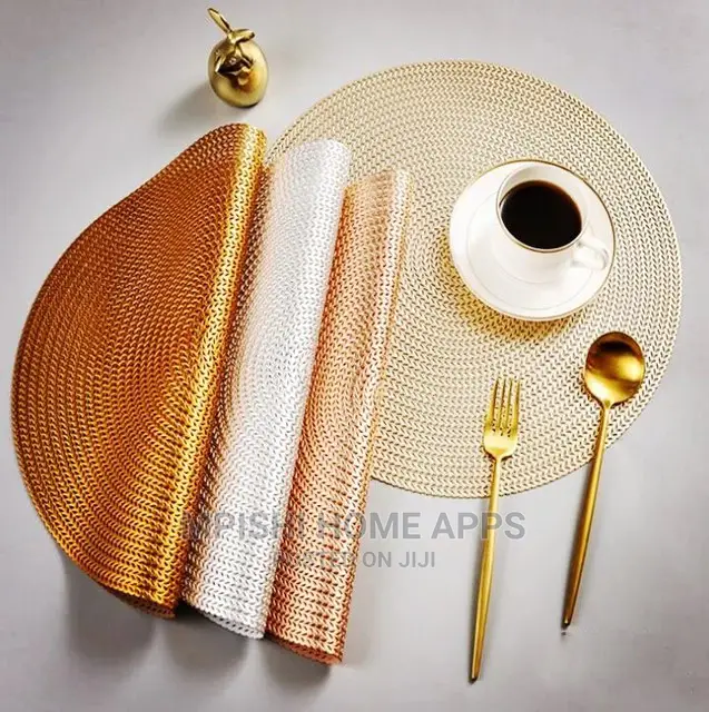 6pcs Round PVC Placemats