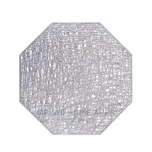 6pcs Octagonal Hollow PVC Placemats