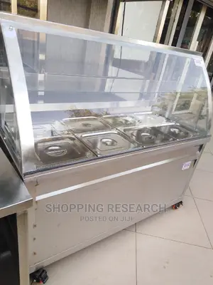 Food Warmer Display Bin Marie Curved Glass Pure Stainless